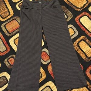 Maurices Charcoal Pinstripe Wide Leg Pants